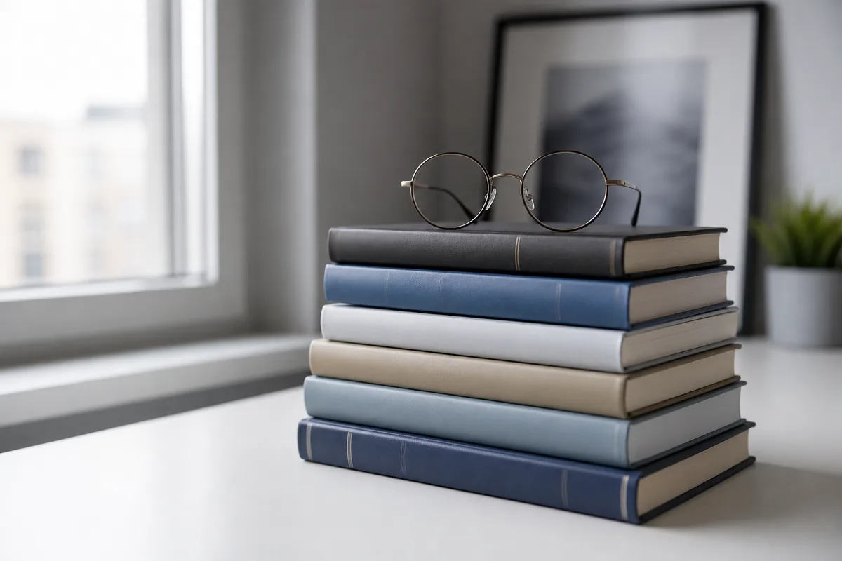 Pile de livres de grammaire modernes, symbole du débat sur la réforme